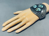 Indian Mountain Turquoise!! Vintage Native American Navajo Sterling Silver Bracelet Cuff-Nativo Arts