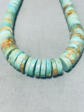 Sophisticated Vintage Santo Domingo Green Turquoise Sterling Silver Necklace-Nativo Arts