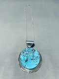 Earth Of Turquoise Vintage Native American Navajo Sterling Silver Necklace-Nativo Arts