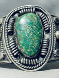 One Of Best Vintage Native American Navajo Leadville Turquoise Sterling Silver Bracelet 98 Grams-Nativo Arts