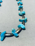 Astonishing Vintage Native American Navajo Turquoise Sterling Silver Necklace-Nativo Arts