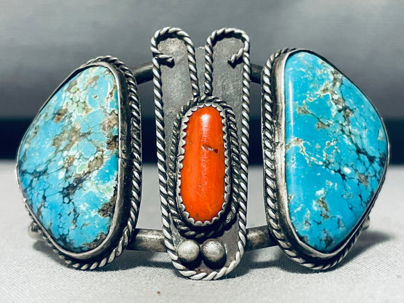 Native American Silver Turquoise Cuff Bracelet | Mahakala Fine Arts