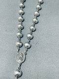 One Of The Most Incredible Vintage Native American Navajo Sterling Silver Rosary Necklace-Nativo Arts