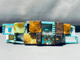 The Most Detailed Pueblo Turquoise Sterling Silver Braqcelet-Nativo Arts