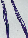 Gasp! Native American Navajo Suilite Sterling Silver Heishi Necklace-Nativo Arts