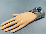 One Of The Most Unique Vintage Native American Navajo Amethyst Sterling Silver Bracelet-Nativo Arts