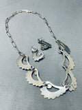 Kay Roberts Vintage Native American Navajo Turquoise Sterling Silver Necklace-Nativo Arts