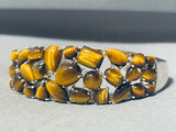 One Of The Most Unique Vintage Southwest Tiger's Eye Sterling Silver Bracelet-Nativo Arts