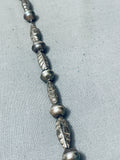 Hand Tooled Vintage Native American Navajo Early Sterling Silver Necklace Old-Nativo Arts