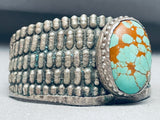 Native American Anthony Lovato Vintage Santo Domingo Turquoise Sterling Silver Bracelet-Nativo Arts