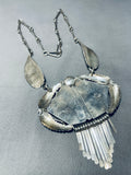 The Best Vintage Native American Navajo Two Stone Turquoise Sterling Silver Necklace-Nativo Arts