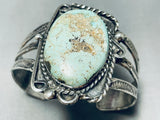 Early Deposit Turquoise!! Vintage Native American Navajo #8 Sterling Silver Bracelet-Nativo Arts