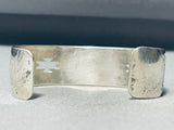 Important Cut Out Geomtrics Vintage Native American Navajo Turquoise Sterling Silver Bracelet-Nativo Arts