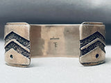 Important Ed Lovato Kewa Santo Domingo Vintage Sterling Silver Bracelet-Nativo Arts