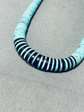 Native American Gorgy!! Vintage Santo Domingo Turquoise Sterling Silver Necklace-Nativo Arts