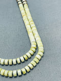 Yellow Stones Vintage Native American Navajo Hieshi Sterling Silver Necklace-Nativo Arts