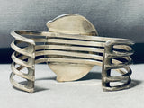Real Blue Warrior Turquoise Mine!! Vintage Native American Navajo Sterling Silver Bracelet-Nativo Arts