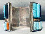 7 Inch Wrist Vintage Native American Navajo Morenci Turquoise Sterling Silver Bracelet-Nativo Arts