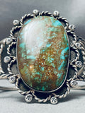 Towering Vintage Native American Navajo Royston Turquoise Sterling Silver Bracelet-Nativo Arts