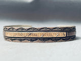 Harold J Astounding Vintage Native American Navajo Channel Sterling Silver Bracelet