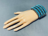 One Of The Best Ever Vintage Zuni Turquoise Sterling Silver Bracelet-Nativo Arts