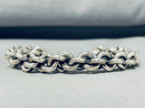 Authentic Native American Navajo Sterling Silver Weave Bracelet-Nativo Arts