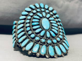 One Of The Best Vintage Native American Navajo Turquoise Sterling Silver Cluster Bracelet-Nativo Arts