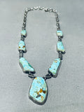 Native American Gasp!! Chunky Turquoise Navajo Sterling Silver Necklace-Nativo Arts
