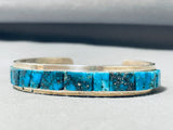 6.5 Wrist Vintage Native American Navajo Cripple Creek Turquoise Sterling Silver Bracelet-Nativo Arts