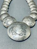 Tremendous Native American Navajo Sterling Silver Necklace-Nativo Arts