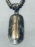 Important Smithsonian Artist Vintage Native American Navajo Sterling Silver Necklace-Nativo Arts