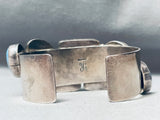 One Of The Best Vintage Southwest Sterling Silver Denim Lapis Bracelet Cuff-Nativo Arts