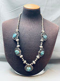 Cecil Sanders Vintage Native American Navajo Morenci Turquoise Sterling Silver Pendant-Nativo Arts