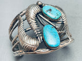One Of The Best Vintage Native American Navajo Morenci Turquoise Sterling Silver Bracelet-Nativo Arts