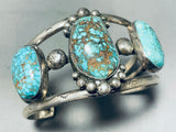 Birdseye Mine!! Vintage Native American Navajo Turquoise Sterling Silver Bracelet-Nativo Arts