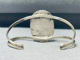 Very Rare Buffalo Coin Sterling Silver Vintage Native American Navajo Turquoise Bracelet-Nativo Arts