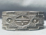 Aj Bowman Magnificent Vintage Native American Navajo Sterling Silver Bracelet