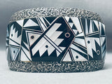6 Inch Wrist Vintage Best Tommy Jackson Sterling Silver Inlay Bracelet-Nativo Arts
