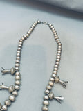 Open Arms Vintage Native American Navajo Sterling Silver Squash Blossom Necklace-Nativo Arts