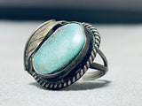 Classic Vintage Native American Navajo Royston Turquoise Sterling Silver Ring-Nativo Arts