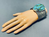 100+ Gram Native American Navajo Spiderweb Turquoise Sterling Silver Bracelet-Nativo Arts