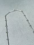 Fab Vintage Native American Zuni Sleeping Beauty Turquoise Sterling Silver Necklace-Nativo Arts