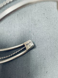 Extremely Detailed Vintage Native American Navajo Bear Inlay Sterling Silver Bracelet