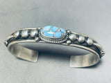 Important Vintage Native American Navajo Golden Hills Turquoise Sterling Silver Bracelet-Nativo Arts