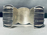 Newsworthy Vintage Native American Navajo Sterling Silver Bracelet Signed By Sunshine Reeves-Nativo Arts