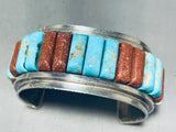 Best 6 Inch Wrist Vintage Sandostone Turquoise Sterling Silver Bracelet-Nativo Arts