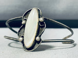 Remarkable Vintage Native American Navajo Mother Of Pearl Sterling Silver Bracelet-Nativo Arts