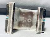 7 Inch Wrist Powerful Vintage Native American Navajo Turquoise Sterling Silver Bracelet-Nativo Arts