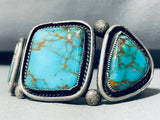 Blue Thunder Turquoise!! Vintage Native American Navajo Sterling Silver Bracelet-Nativo Arts