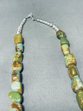 Captivating Native American Navajo Royston Turquoise Sterling Silver Necklace-Nativo Arts